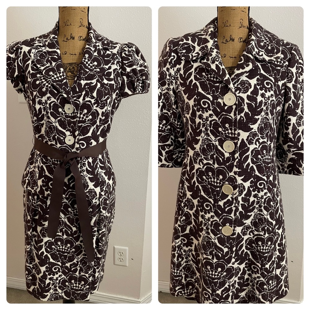 Trina Turk 3 piece Skirt Jacket Swing Coat Sz 6